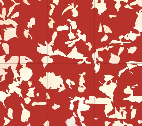 Enchainement, 1988, poliptih „Slike uvlači u kravlju kožu, svoj otisak prsta zamenjuje neponovljivim oblikom kravlje fleke“: Izložba Radovana Kragulja u Galeriji RIMA 4