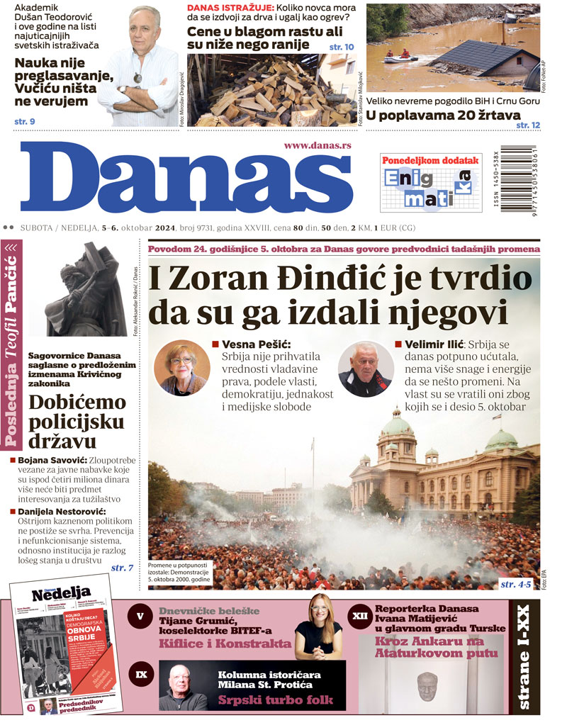 Naslovna strana za 5. i 6. oktobar 2024. 1