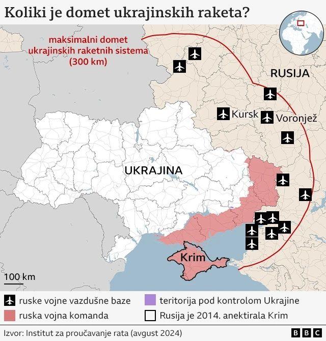 Zašto su SAD dozvolile Ukrajini da koristi rakete dugog dometa unutar ruske teritorije 4 Mapa