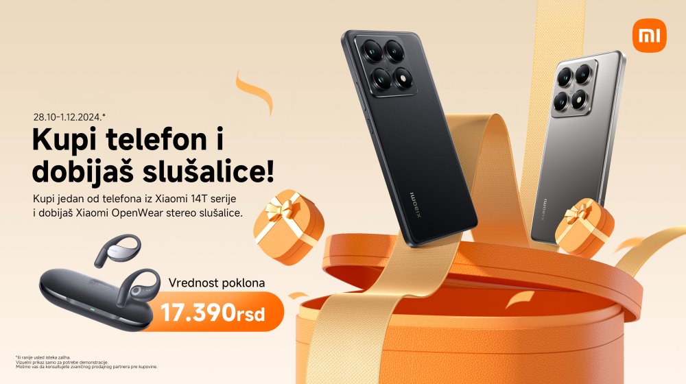 Fotografija i zvuk u savršenoj harmoniji - Xiaomi 14T serija uz OpenWear Stereo na poklon 1
