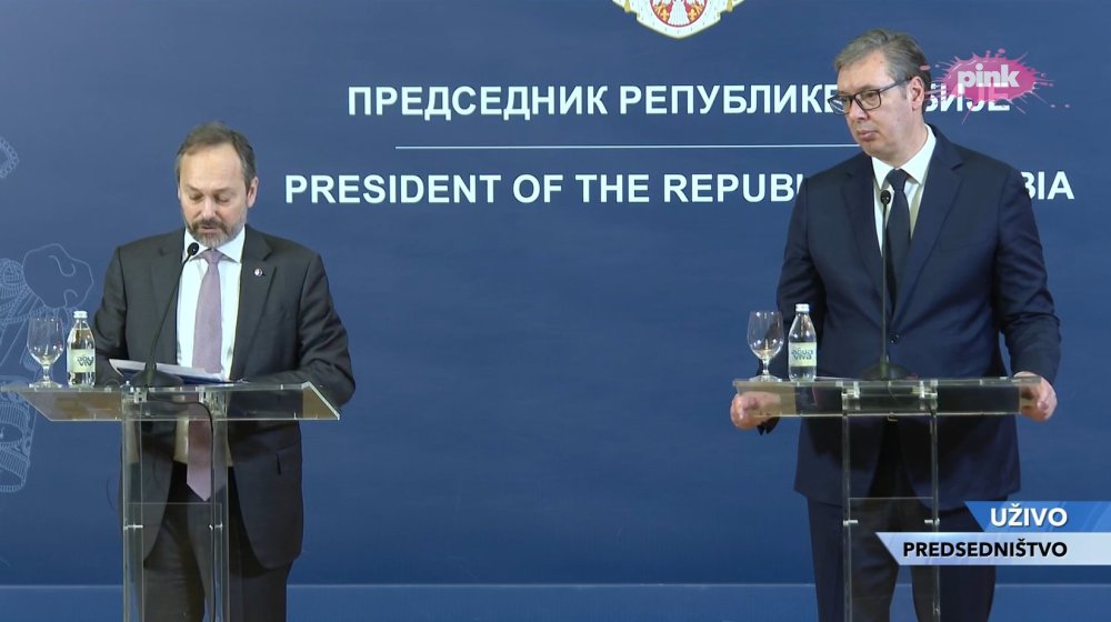 "Odnos sa Prištinom i vladavina prava odrediće tempo pregovora sa EU": Žiofre nakon sastanka sa Vučićem 1