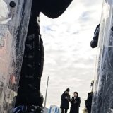 (FOTO, VIDEO) Blokirani radovi na Starom savskom mostu: Pojavačava se prisustvo policije 6