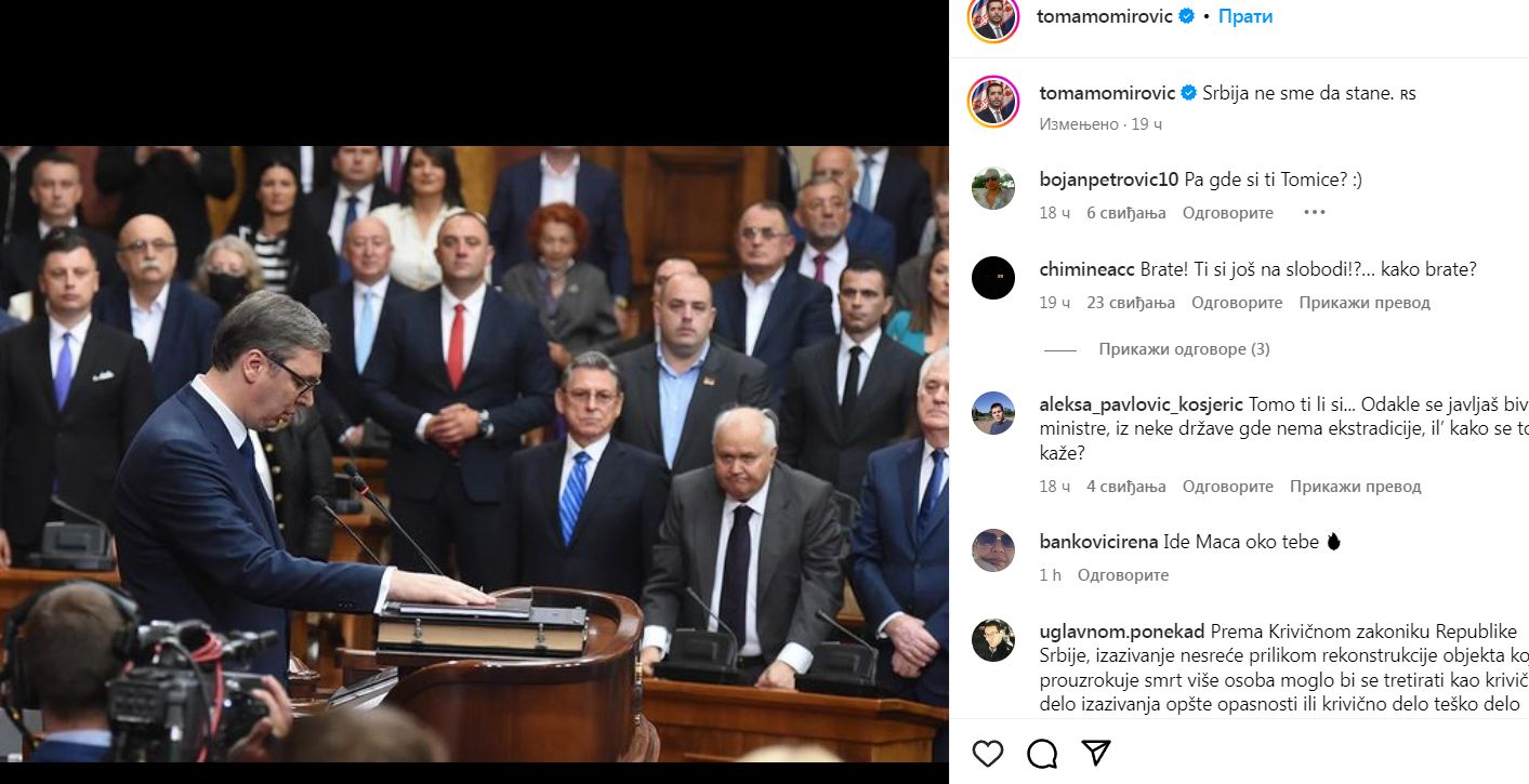 Oglasio se Tomislav Momirović nakon tuče u Skupštini 2 Oglasio se Tomislav Momirović nakon tuče u Skupštini 2