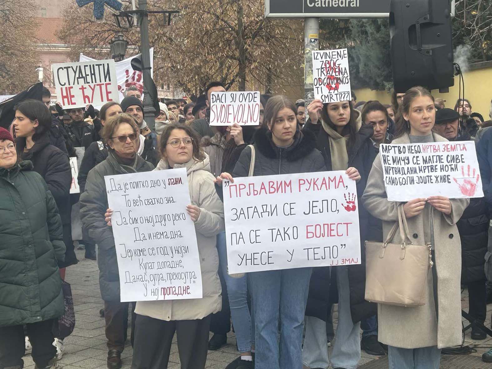 I veliki broj srednjoškolaca učestvovao u akciji "Zastani Srbijo" (FOTO) 5