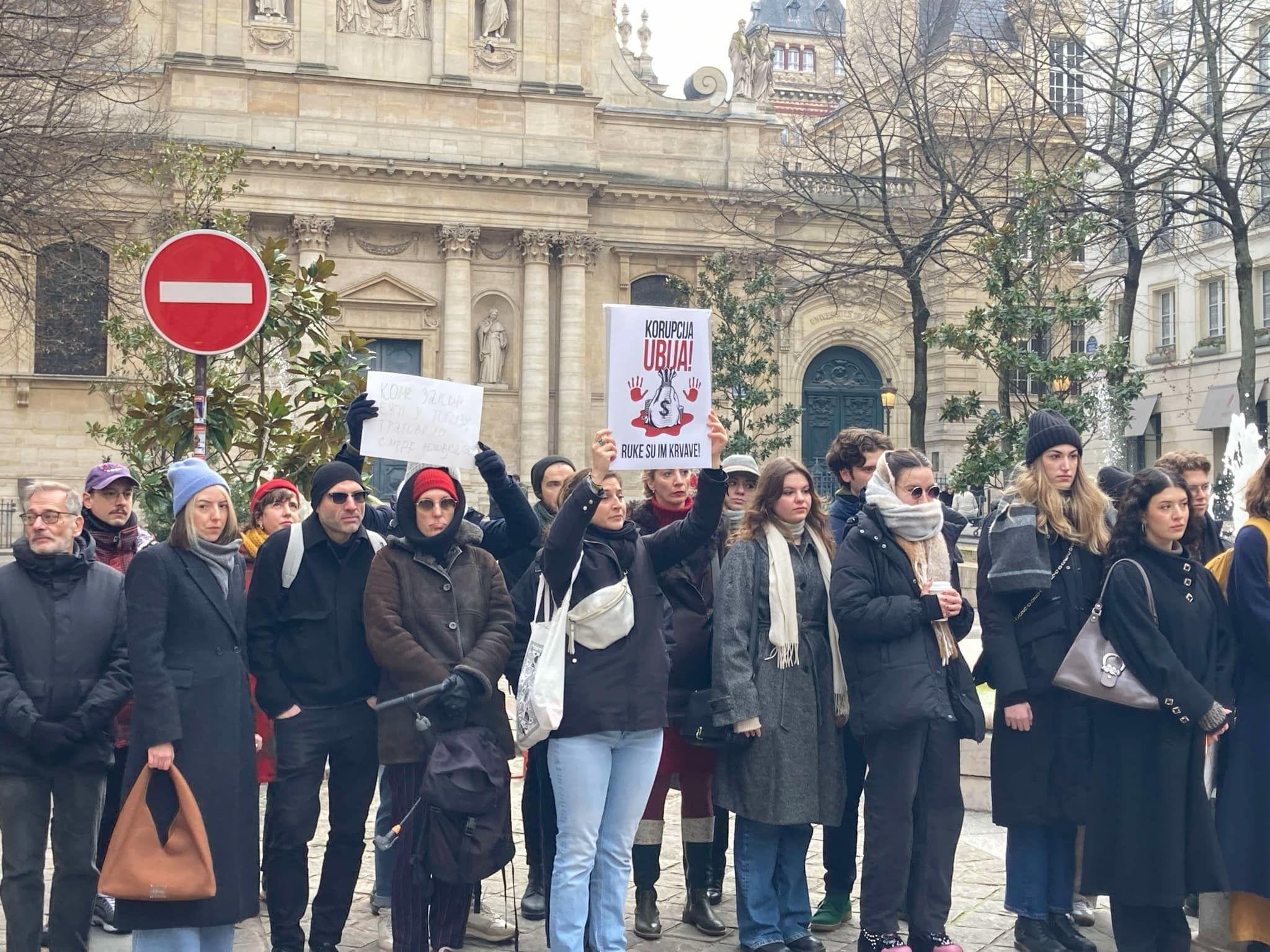 Protesti i ove subote u Beogradu, i u Parizu 15 minuta tišine 6 Protest u Parizu
