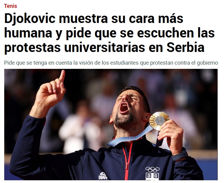 Đokovićeva podrška studentima širi se van Srbije: Španci preneli Novakovu poruku 2 Đokovićeva podrška studentima širi se van Srbije: Španci preneli Novakovu poruku 2