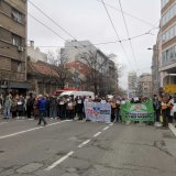 Protest mladih iz "Borbe" počeo tačno u 11,52: Saobraćaj ispred RTS u Takovskoj zaustavljen 7