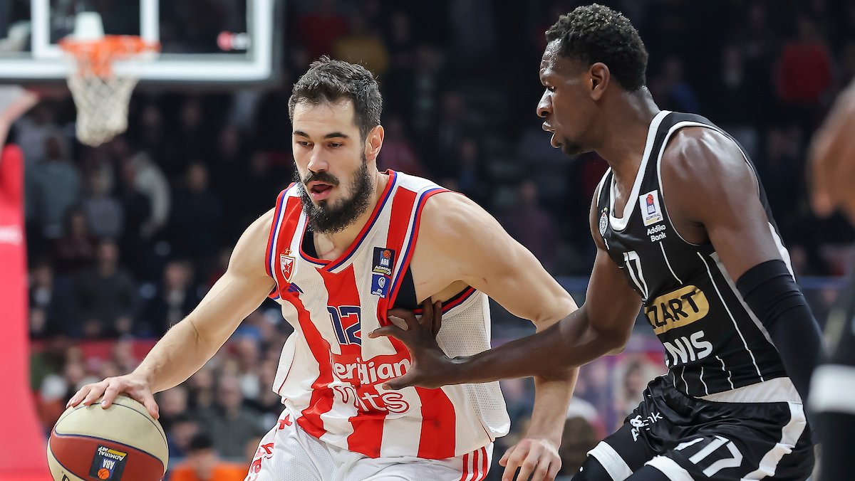 Nikola Kalinić i Isak Bonga, Zvezda - Partizan, ABA liga
