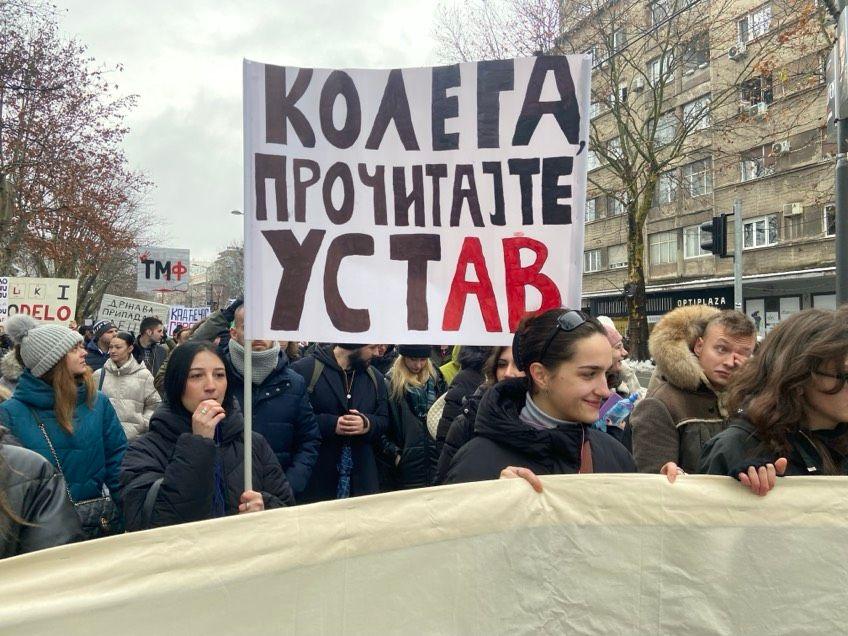 Pismo studenata glavnoj tužiteljki Dolovac i zahtev da se istraži tragedija u Novom Sadu 7 protest studenta