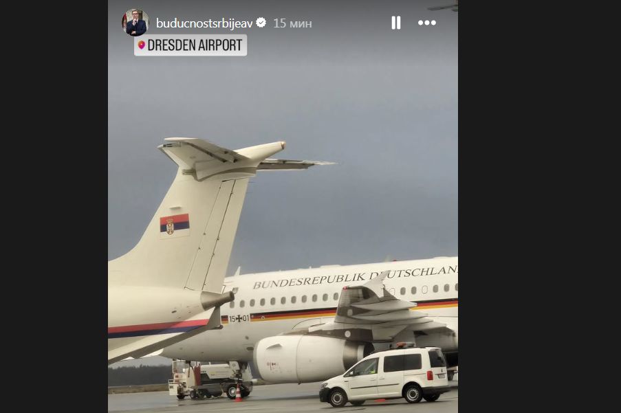 Vučić objavio da je sleteo u Nemačku (FOTO) 2 Vučić objavio da je sleteo u Nemačku (FOTO) 2