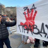 Hiljade ljudi na studentskom protestu u Beogradu 5