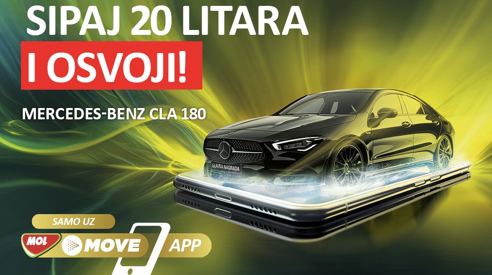 Sipaj 20 litara goriva i osvoji Mercedes u MOL Serbia nagradnoj igri 1