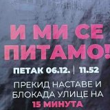 Beogradske škole oblepljene plakatima sa pozivom da se 6. decembra prekine nastava na 15 minuta 11