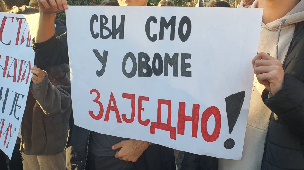 Gimnazija Jovan Jovanović Zmaj u Novom Sadu: Učenici protestuju i traže smenu direktora jer je posetio lažne studente u Pionirskom parku (VIDEO) 1