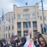 protest ispred Pravnog fakulteta