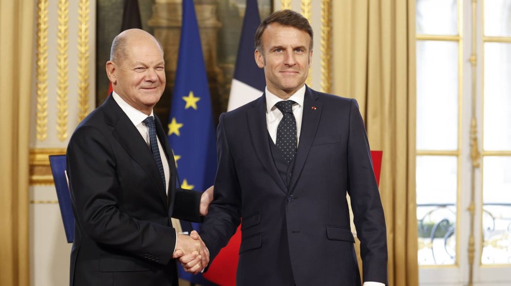 Olaf Šolc i Emanuel Makron