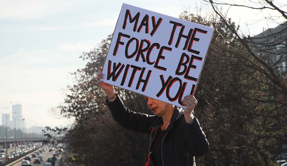 Studenti iz Beograda peške stigli u Novi Sad, odali poštu nastradalima: Noć će provesti na fakultetima, skup protekao bez incidenata (FOTO, VIDEO) 41