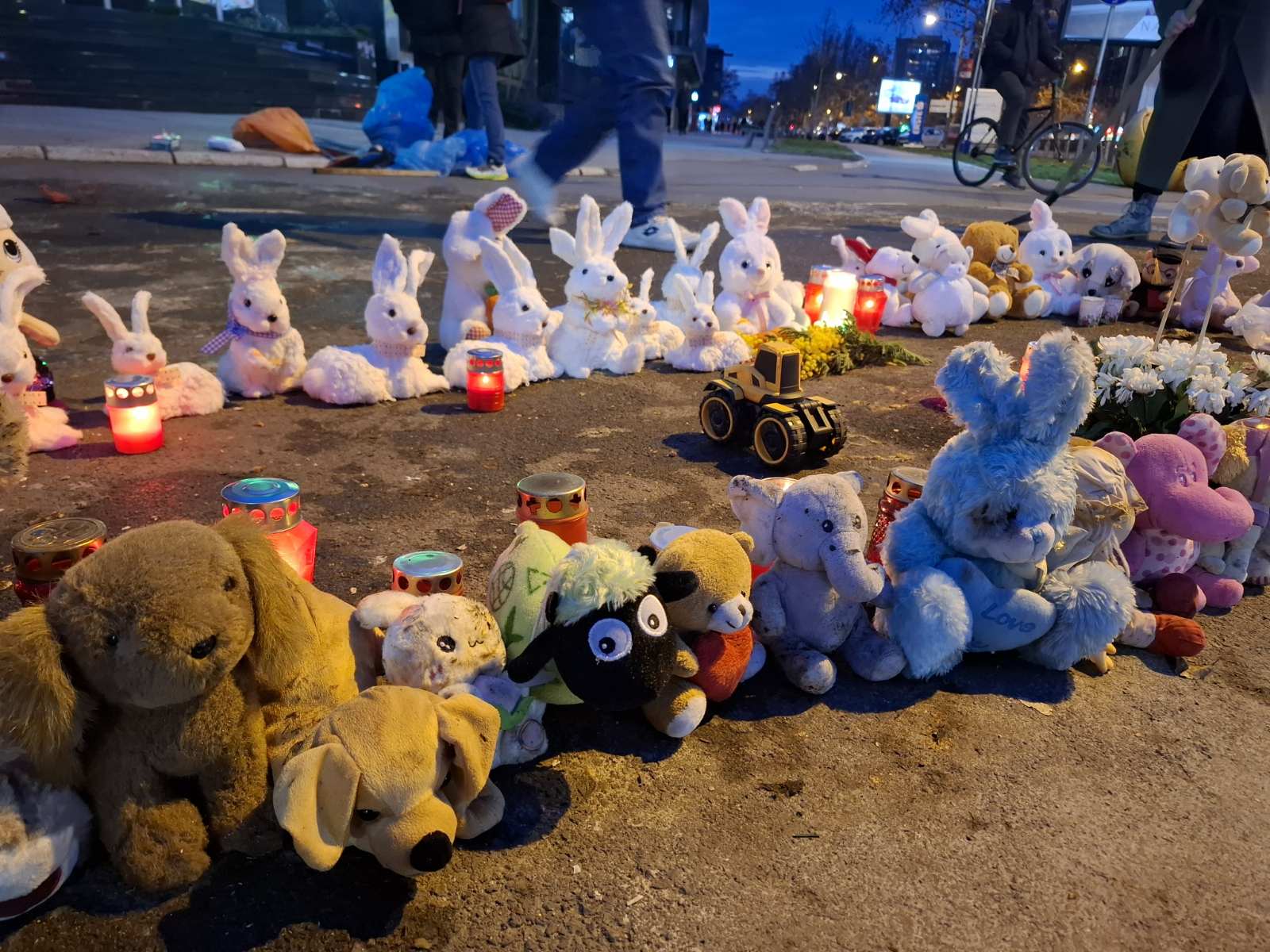 Studenti iz Beograda peške stigli u Novi Sad, odali poštu nastradalima: Noć će provesti na fakultetima, skup protekao bez incidenata (FOTO, VIDEO) 16