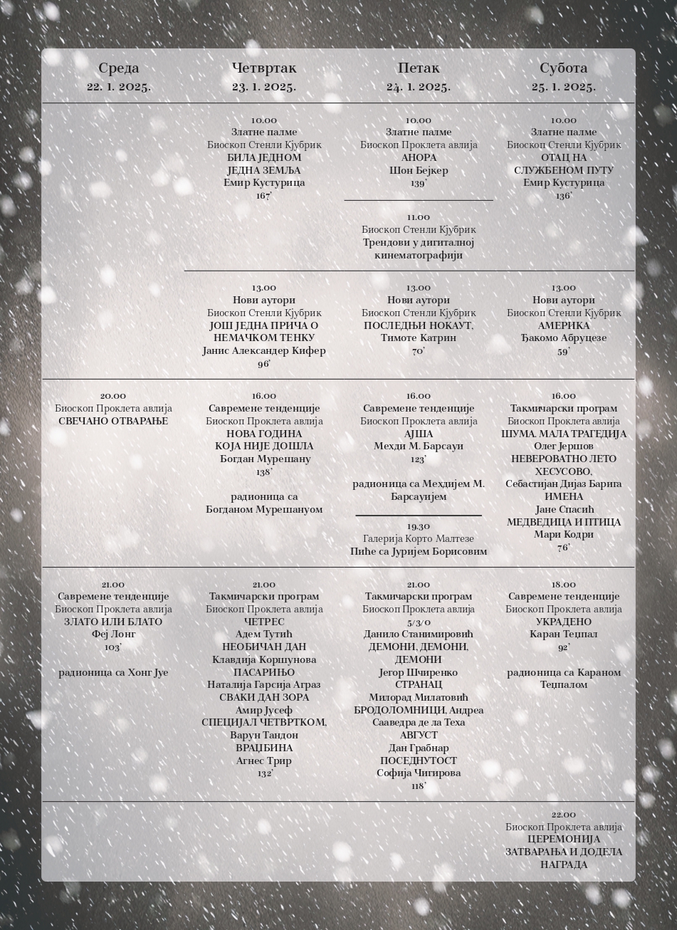 Počinje 18. Kustendorf: Četiri dana filmskog utočišta na Mećavniku 2