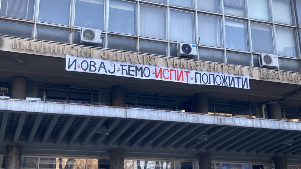 Studenti u blokadi Mašinskog fakulteta ogradili se od kolege Vuka Nektarijevića i osudili njegovo ponašanje 1
