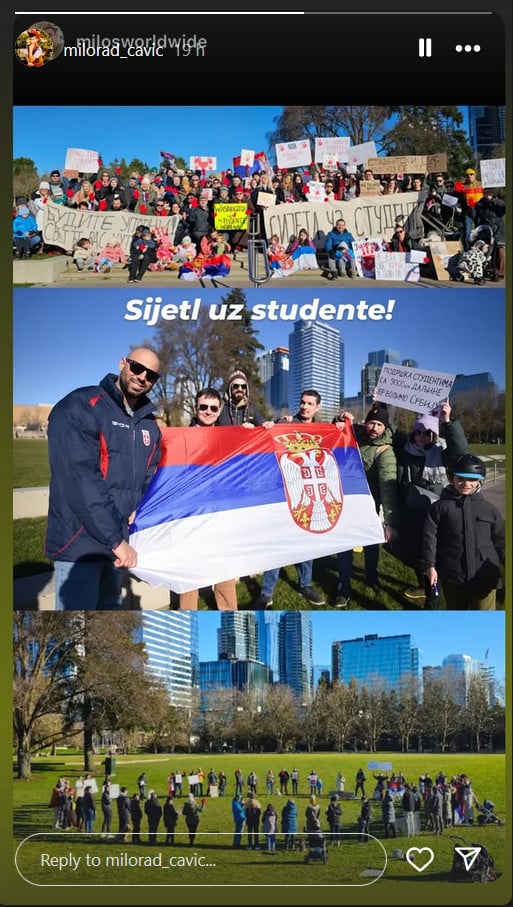 Proslavljeni srpski plivač Milorad Čavić iz Amerike pružio podršku studentima (FOTO) 2 Milorad Čavić