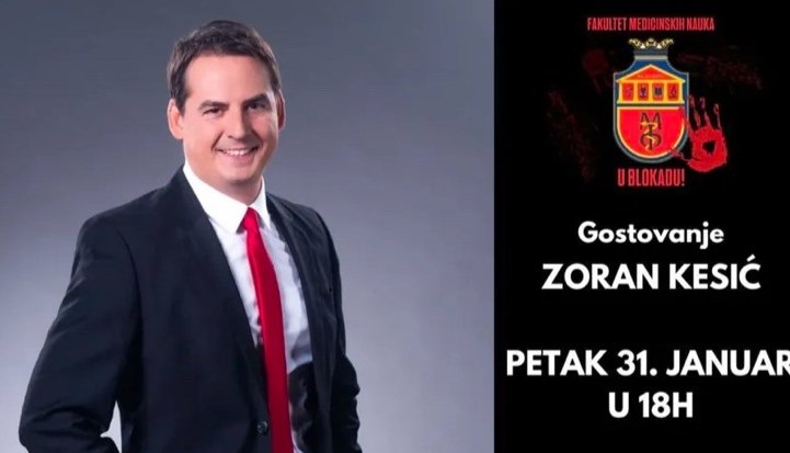 Da budemo vetar u leđa jedni drugima: Zoran Kesić sa studentima večeras na Medicinskom fakultetu u Kragujevcu 1