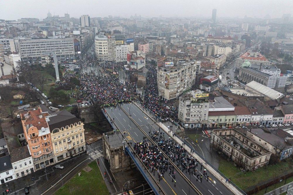 Protesti širom Srbije, obustava rada, u Jagodini Vučićev miting 7 protest u Beogradu