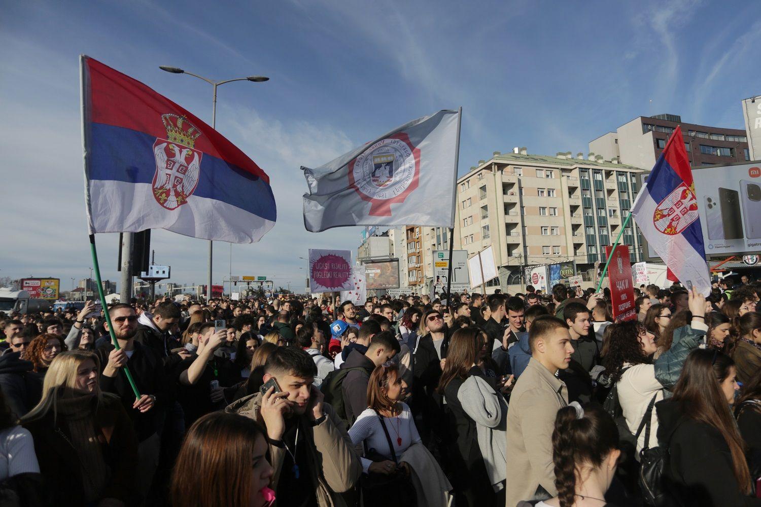 Studentska blokada Autokomande u Beogradu: 'Da institucije prorade' 29 Studenti blokirali Autokomandu