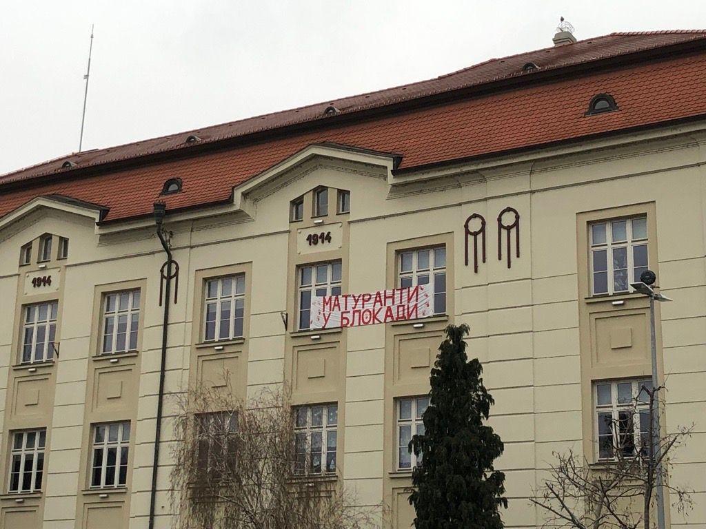 Škole u Srbiji: I radno i neradno, i maturanti u blokadama 1 maturanti, škole, Zemunska gimnazija