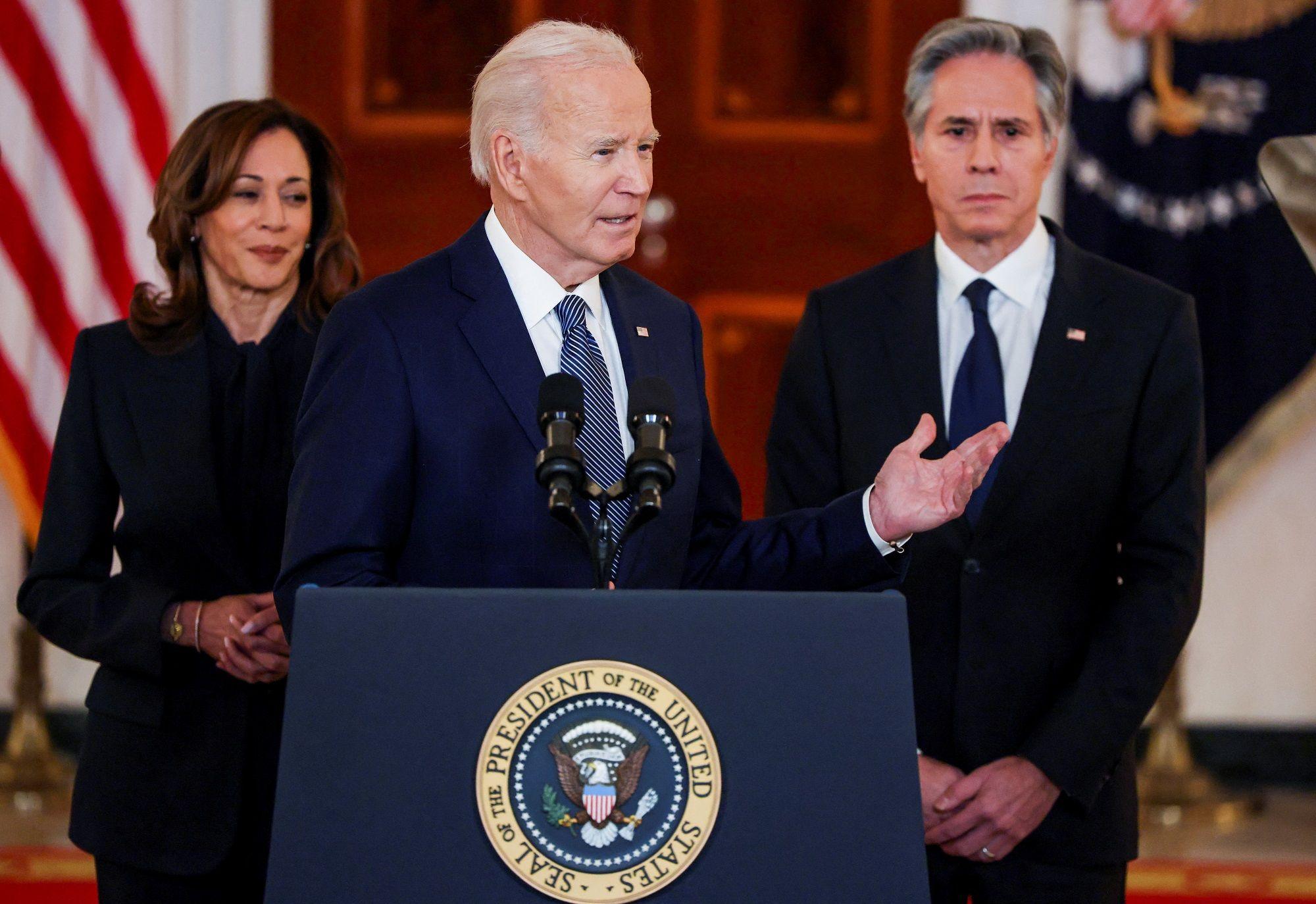 Primirje načelno dogovoreno, ali rat se nastavlja - desetine mrtvih u najnovijem napadu na Pojas Gaze 7 Predsednik SAD Džo Bajden tokom konferencije za medije povodom vesti o primirju u Gazi