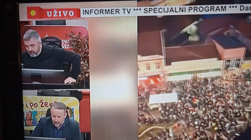 Niška televizija Zona plus na dan generalnog štrajka direktno prenosila program Televizije Informer 1