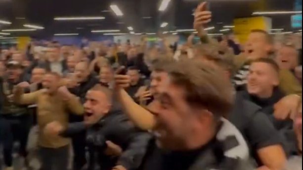 Navijači Partizana, Foto: X print screen / PartizanBC