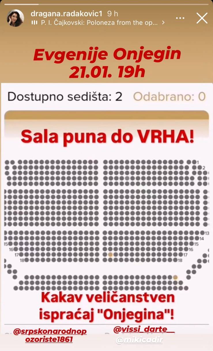 Otkazana opera "Evgenije Onjegin" u SNP, članovi ansambla kažu da se ne osećaju bezbedno 2 Otkazana opera "Evgenije Onjegin" u SNP, članovi ansambla kažu da se ne osećaju bezbedno 1