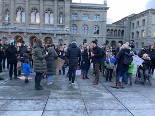 "Autoritarni i korumpirani sistem Vučića uzima sve više žrtava": Okupljeni u Bernu izrazili solidarnost sa demonstrantima u Srbiji (FOTO) 6