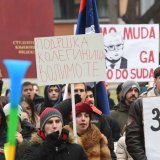 PROTEST STUDENATA ISPRED SUDA U NOVOM SADU