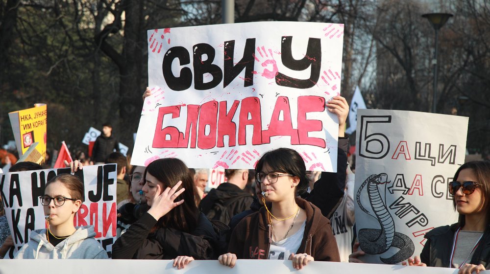 Održan protest srednjoškolaca i studenata ispred Ministarstva prosvete 1