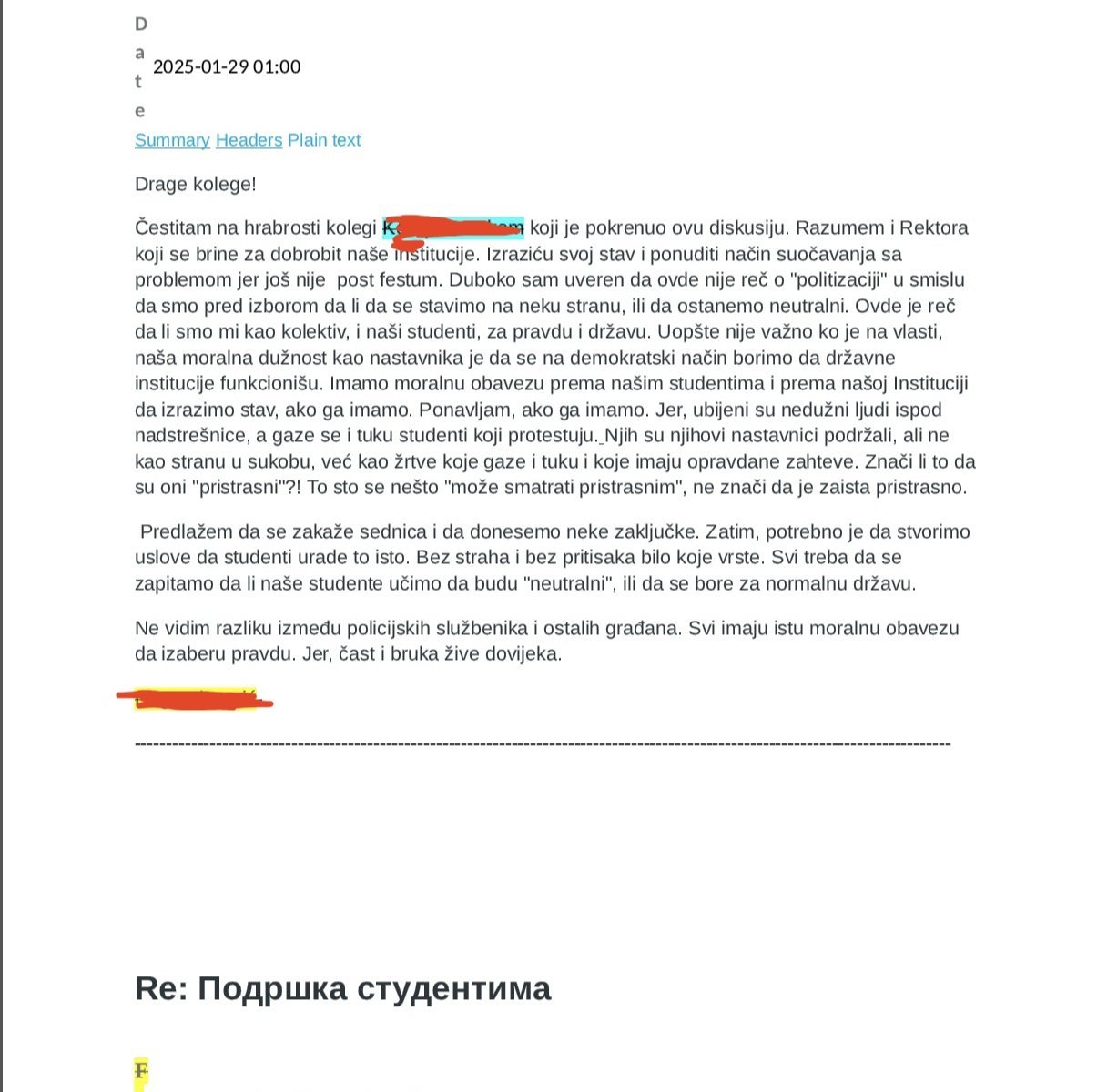 Profesori Kriminalističko-policijskog univerziteta tvrde da ih je rektor zaključao kako ne bi izašli da pozdrave studente 3 Profesori Kriminalističko-policijskog univerziteta tvrde da ih je rektor zaključao kako ne bi izašli da pozdrave studente 2