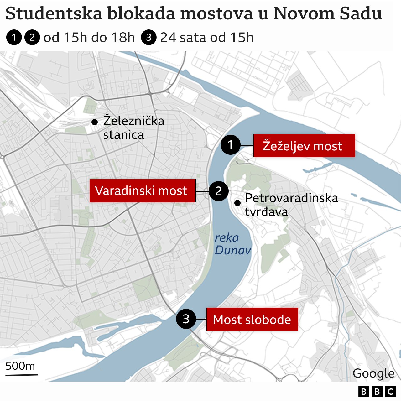 Most u Novom Sadu i dalje pod blokadom, studenti čiste grad 17 mapa