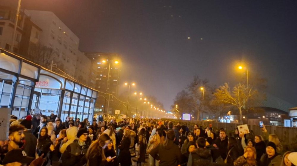 Blokada raskrsnice na Čukarici 1