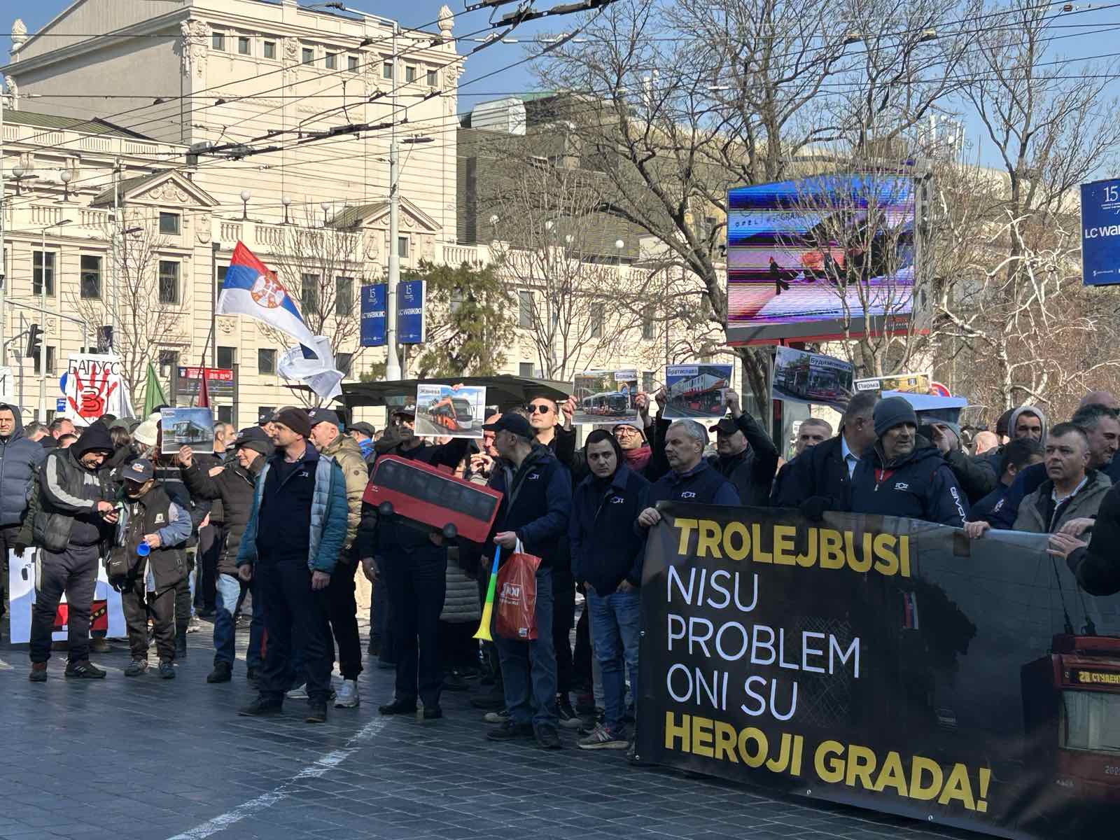 Završen protest radnika GSP-a i studenata (FOTO/VIDEO) 2