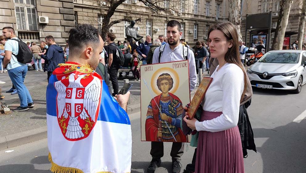 Studenti: Glavna bina na Slaviji, ispred Skupštine video bim 1