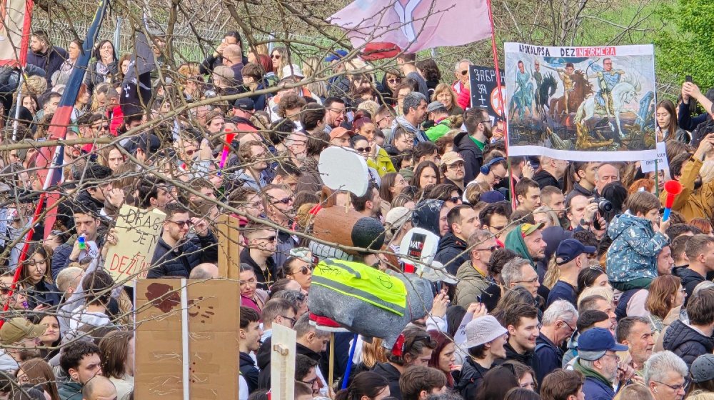 Veteran Stanić na protestu: Spremni smo i da poginemo za studente 1