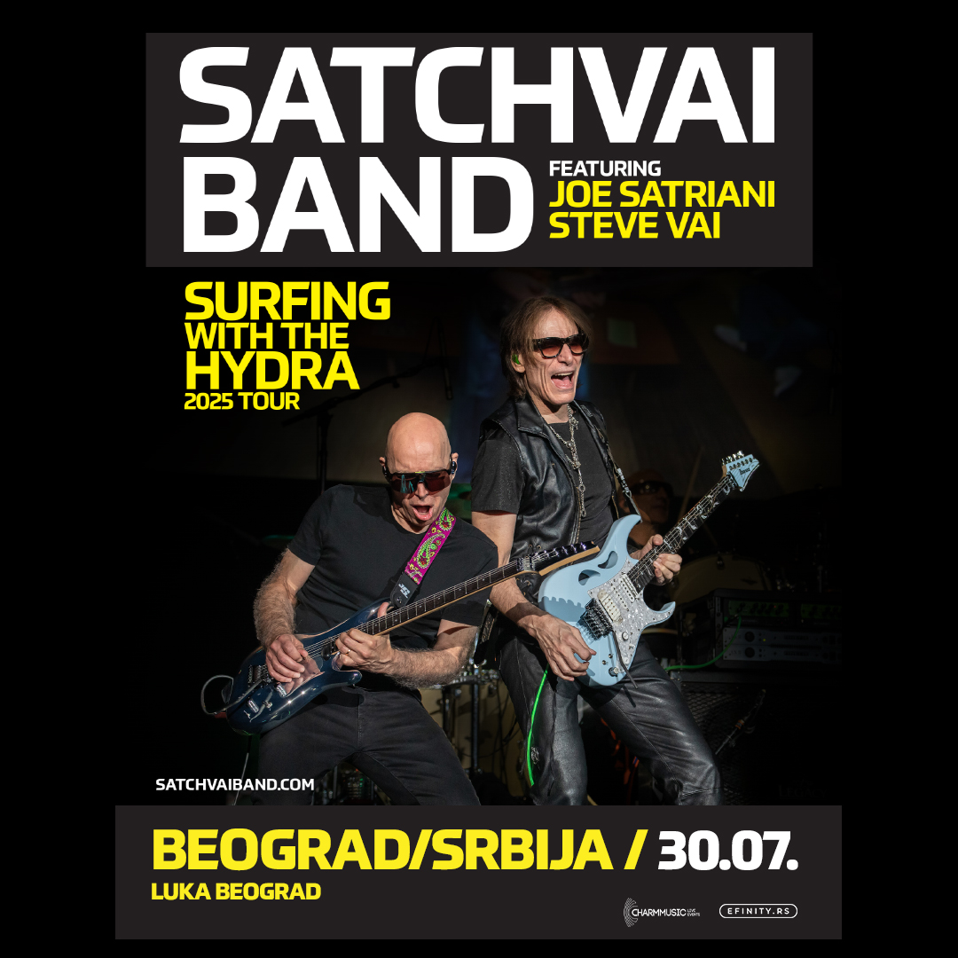 Gitarske legende Džo Satrijani i Stiv Vaj 30. jula u Luci Beograd 2 Gitarske legende Džo Satrijani i Stiv Vaj 30. jula u Luci Beograd 1