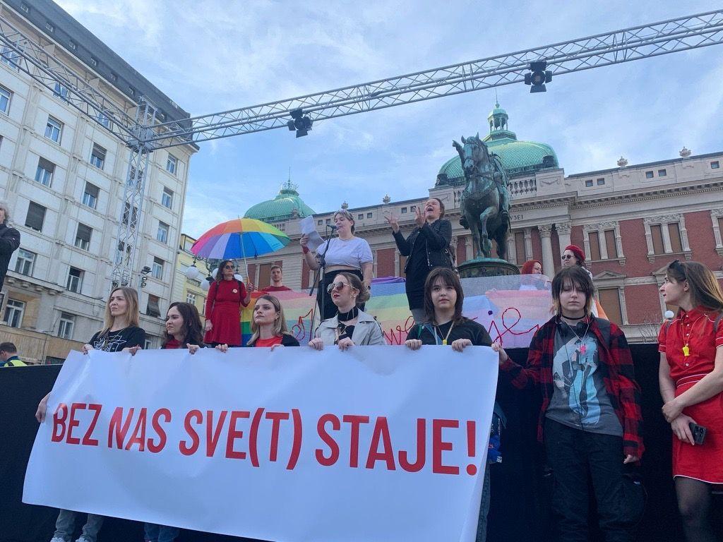 Osmomartovski protest: Studenti i radnici 'rame uz rame', uz solidarnost sa poljoprivrednicima 10 skup 8 mart svaki dan