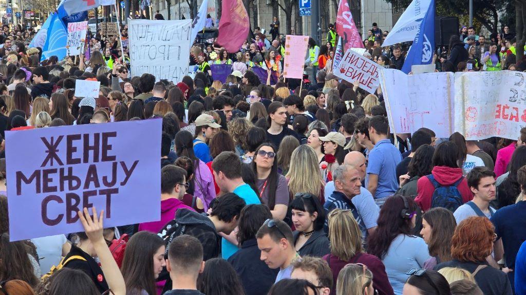 Osmomartovski protest: Studenti i radnici 'rame uz rame', uz solidarnost sa poljoprivrednicima 9 Skup ispred Višeg javnog tužilaštva u Beogradu 8. marta