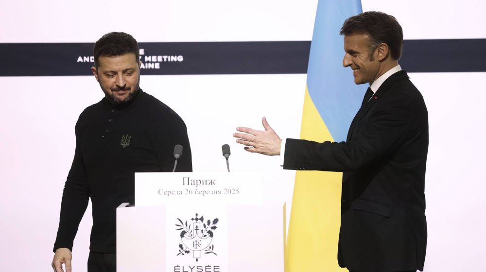 Volodimir Zelenski i Emanuel Makron