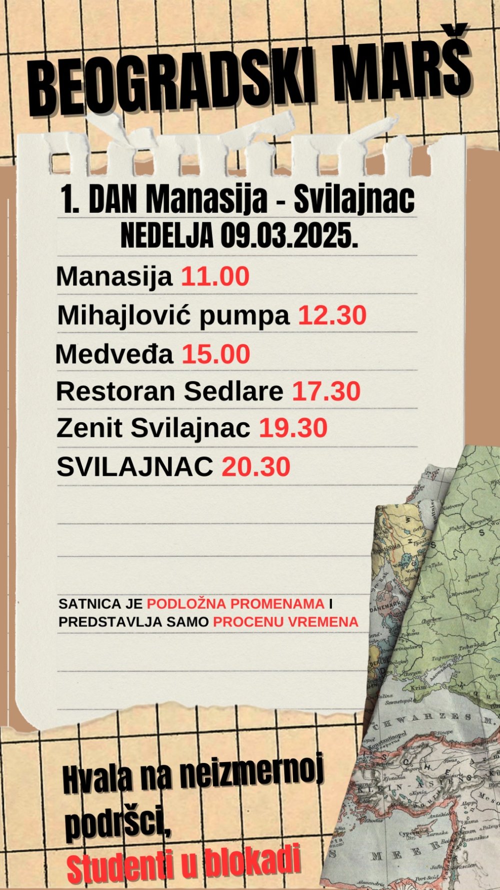 (VIDEO) Niški studenti nastavili pešačenje do Beograda: Za 11. mart najavljen "posebno značajan doručak" ispred Skupštine grada 2 (VIDEO) Niški studenti nastavili pešačenje do Beograda: Za 11. mart najavljen "posebno značajan doručak" ispred Skupštine grada 2