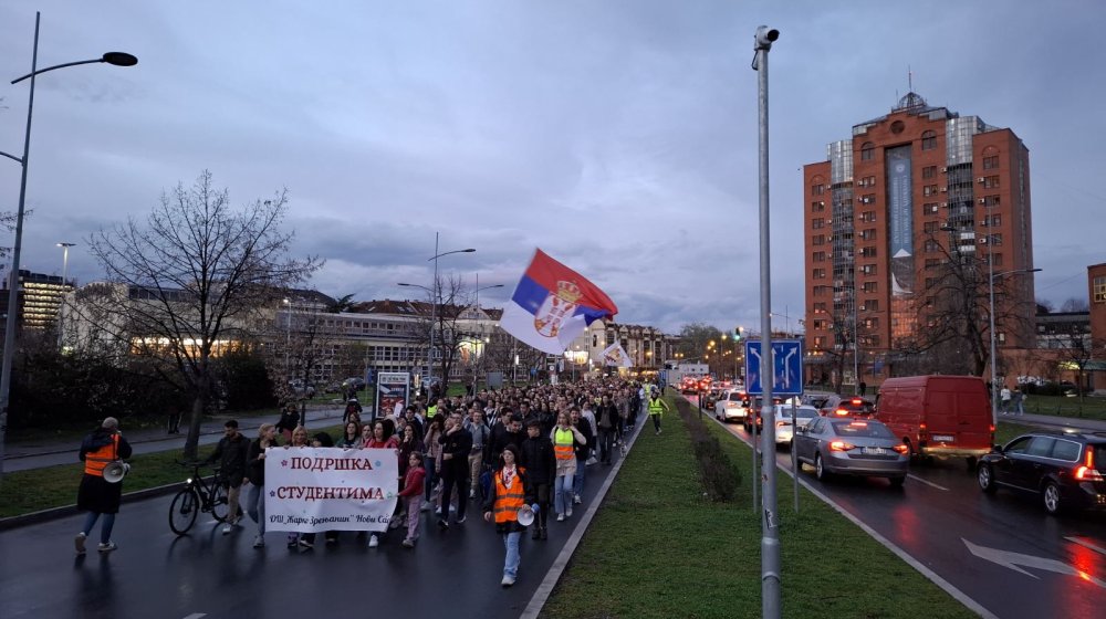 Studenti i građani Novog Sada na protestu zbog pada helikoptera pre 10 godina 1