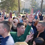 "Svadba na Pavlovićev način": Reporter Danasa ispred Predsedništva u kampu studenata koji "samo hoće da uče" (FOTO) 1