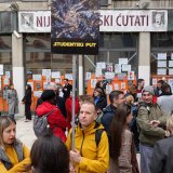 Protest ispred Filozofskog fakulteta u Beogradu, kolona stigla do Vlade Srbije 9